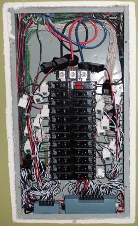 electricity meter inside a panel
