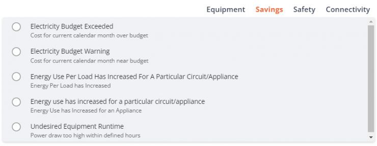 energy savings alerts